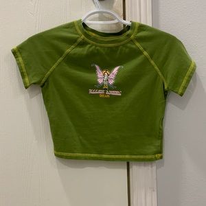 Fallen Angel Green Crop Top